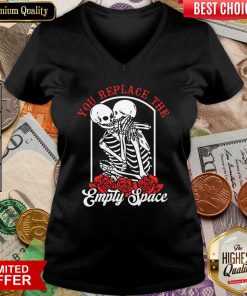 Skeleton You Replace The Empty Space V-neck