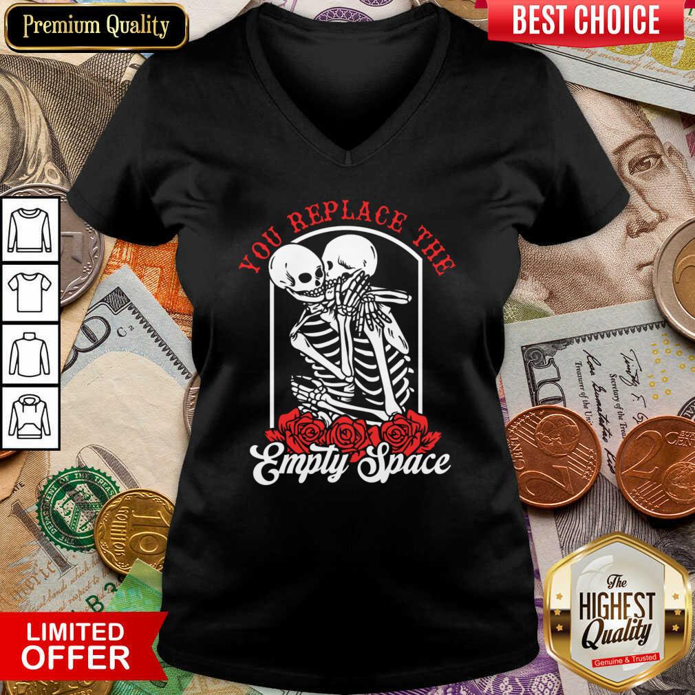 Skeleton You Replace The Empty Space V-neck